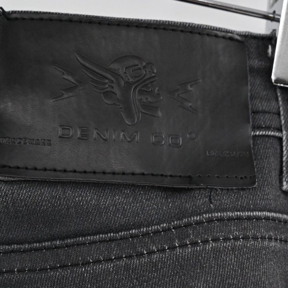 DENIM CO Mens Gray Moto Style Denim Jeans Skinny Cotton Blend Size 30 Length 31 - Picture 5 of 10